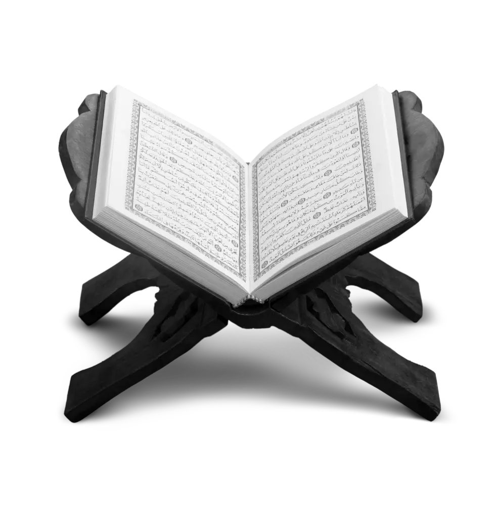 The Holy Quran on a book stand